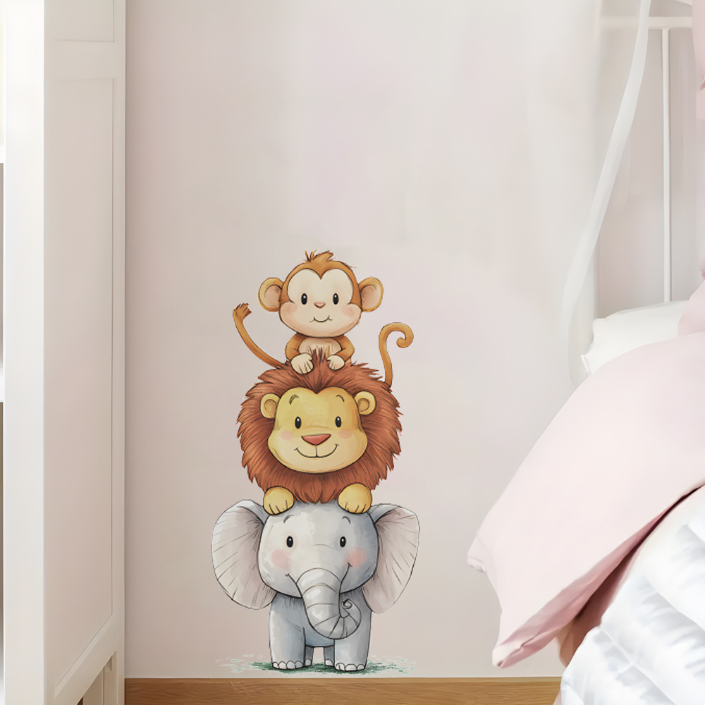 Animals Baby Nursery - Autocollants muraux mignons d'animaux de la
