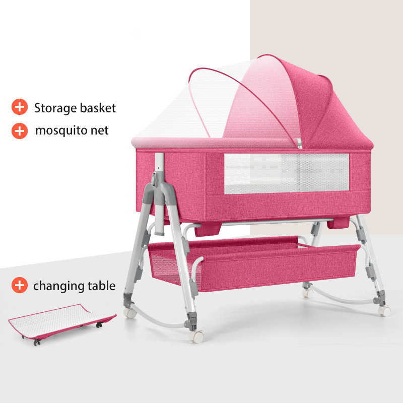 Bassinet Bedside Sleeper - Lit de chevet multifonctionnel pour nouveau-né,