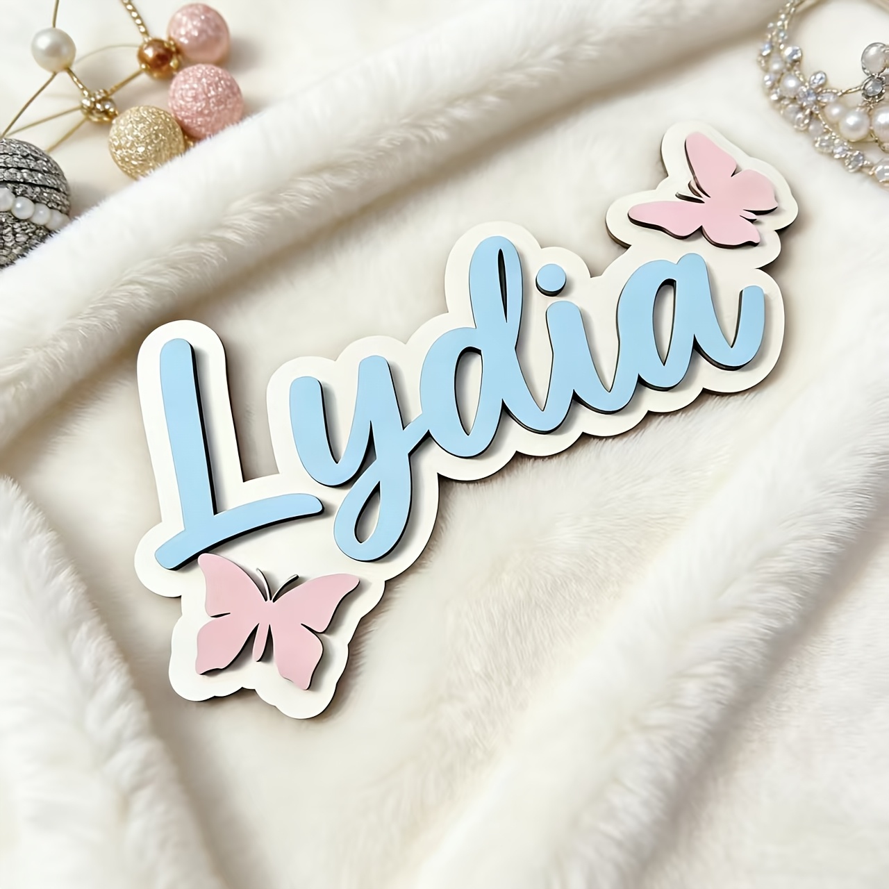 Baby Nursery Decorations - Panneau de porte personnalisé avec nom