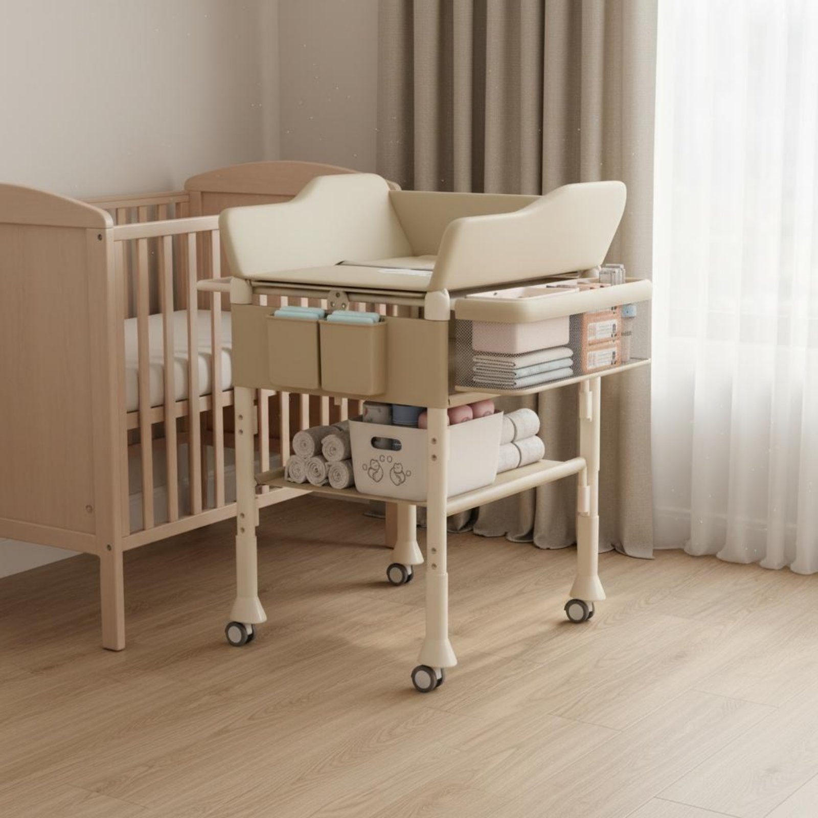 Baby Nursery Table - Table à langer et baignoire 2-en-1