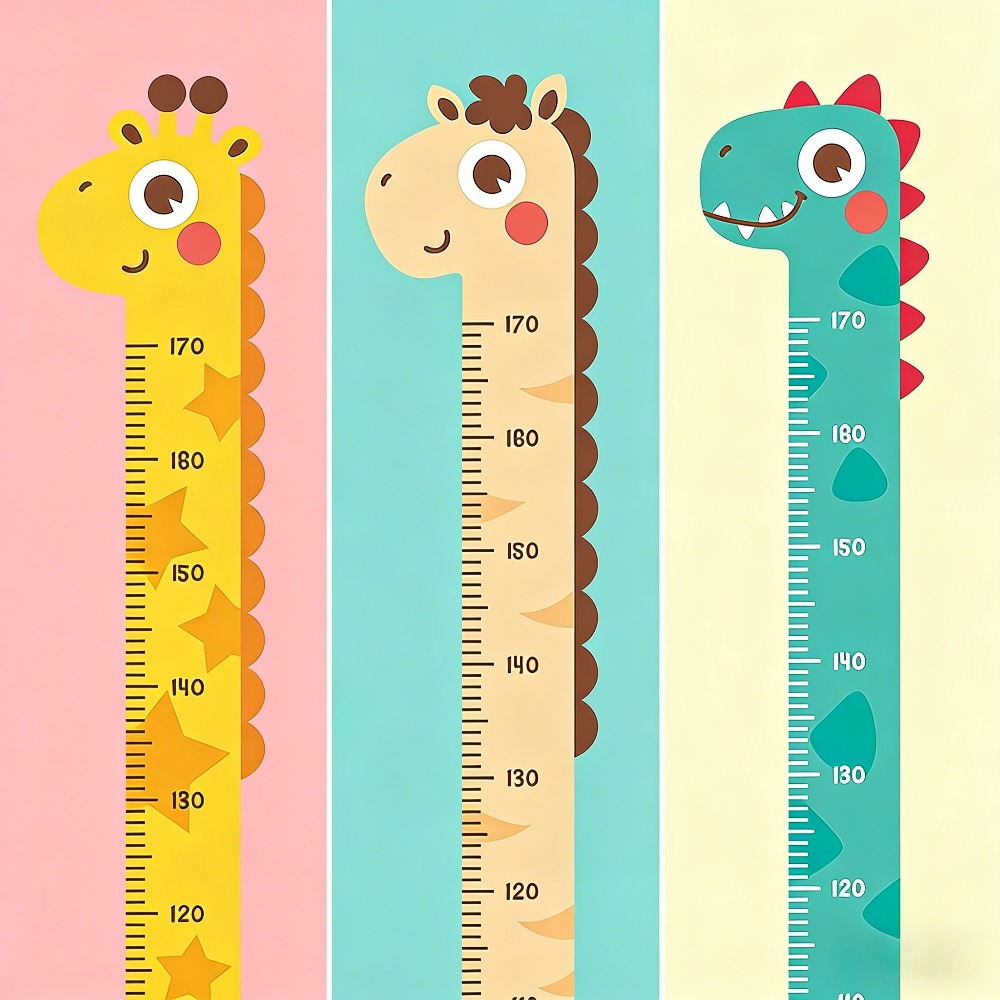 Growth Chart Ruler - Autocollant de hauteur mignon de dessin