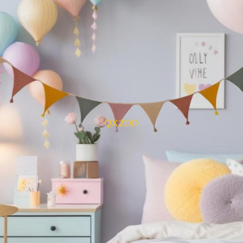 Baby Nursery Bunting - QX2D – banderoles en tissu doux,