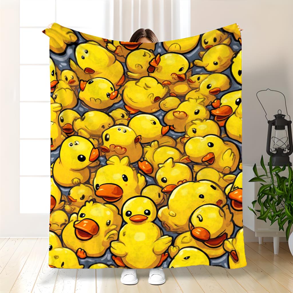 Baby Nursery Yellow - Adorable Couverture Jaune Motif Poussin 150x200cm,