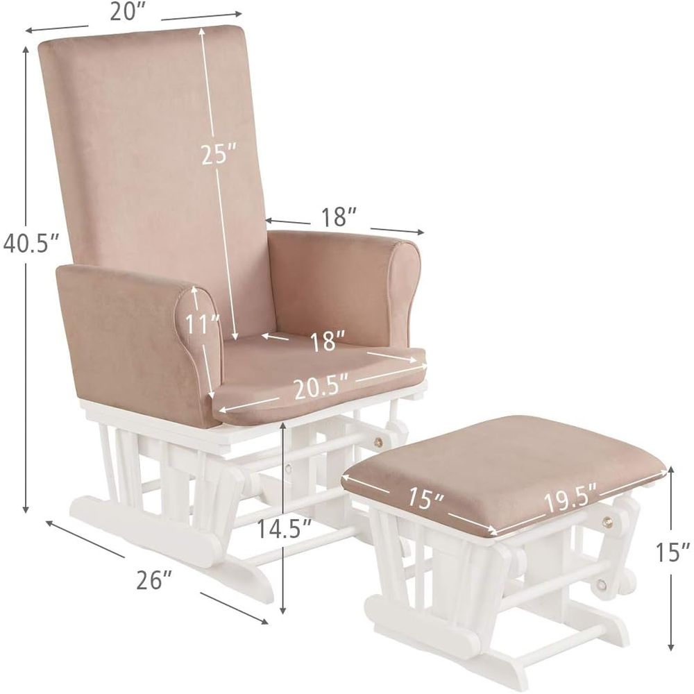 Ensemble balancelle et pouf po - Baby Nursery Glider avis et prix