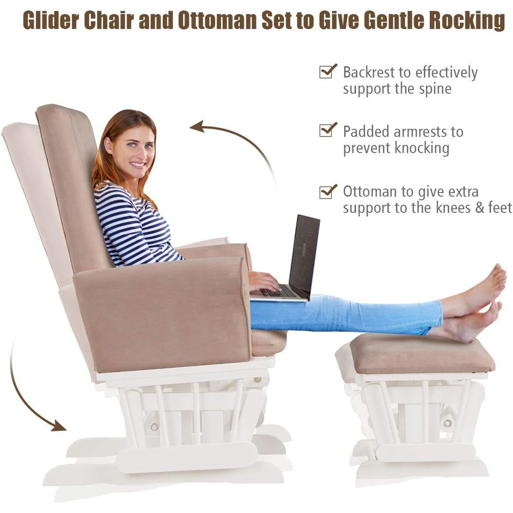 Ensemble balancelle et pouf po - Baby Nursery Glider avis et prix