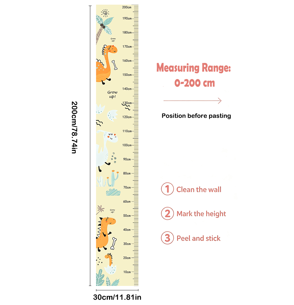 Autocollant mural amovible en  - Growth Chart Ruler avis et prix