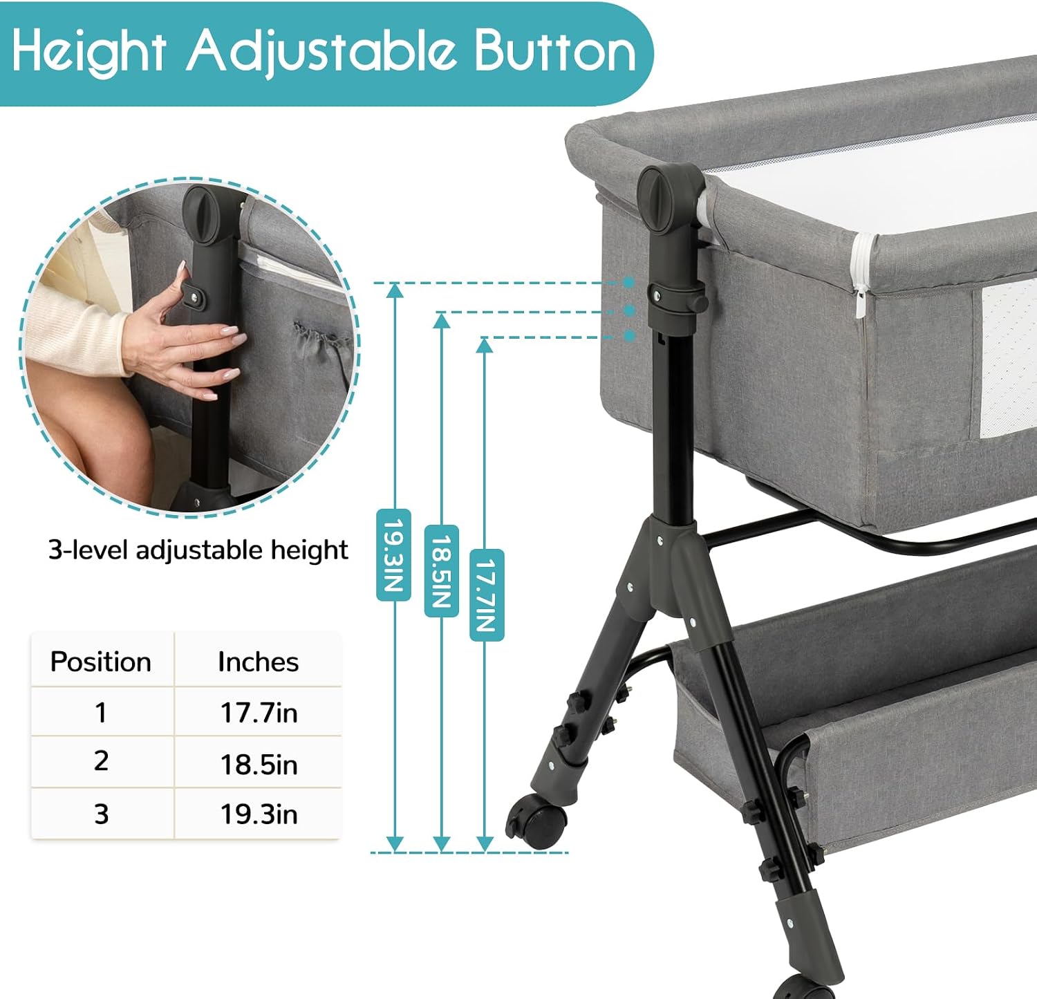 Lit bébé 3 en 1, berceau de ch - Bassinet Bedside Sleeper avis et prix