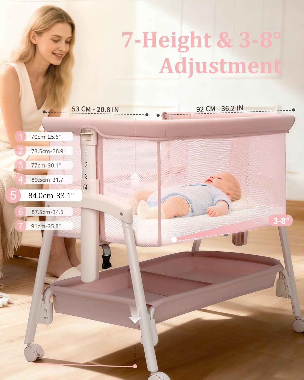 Lit bébé 3 en 1, berceau de ch - Bassinet Bedside Sleeper avis et prix