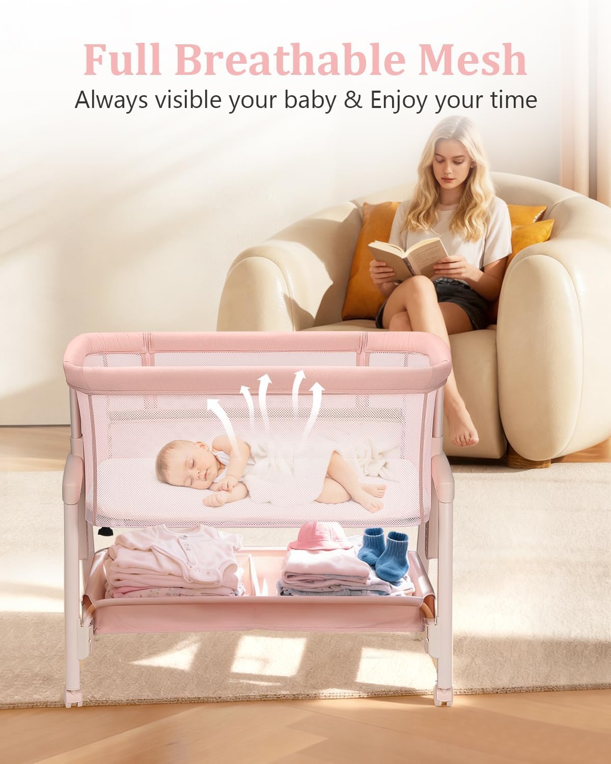 Lit bébé 3 en 1, berceau de ch - Bassinet Bedside Sleeper avis et prix