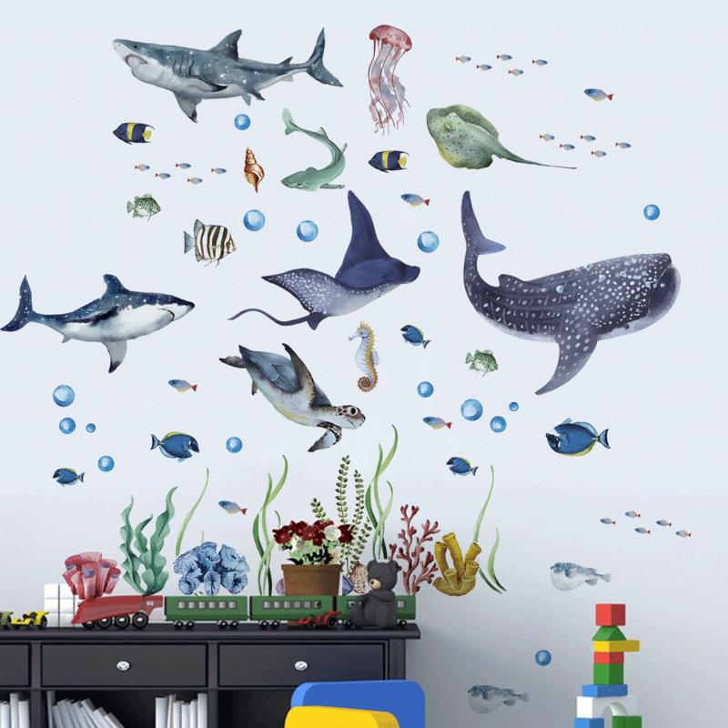 Autocollants muraux en aquarel - Baby Nursery Ocean avis et prix