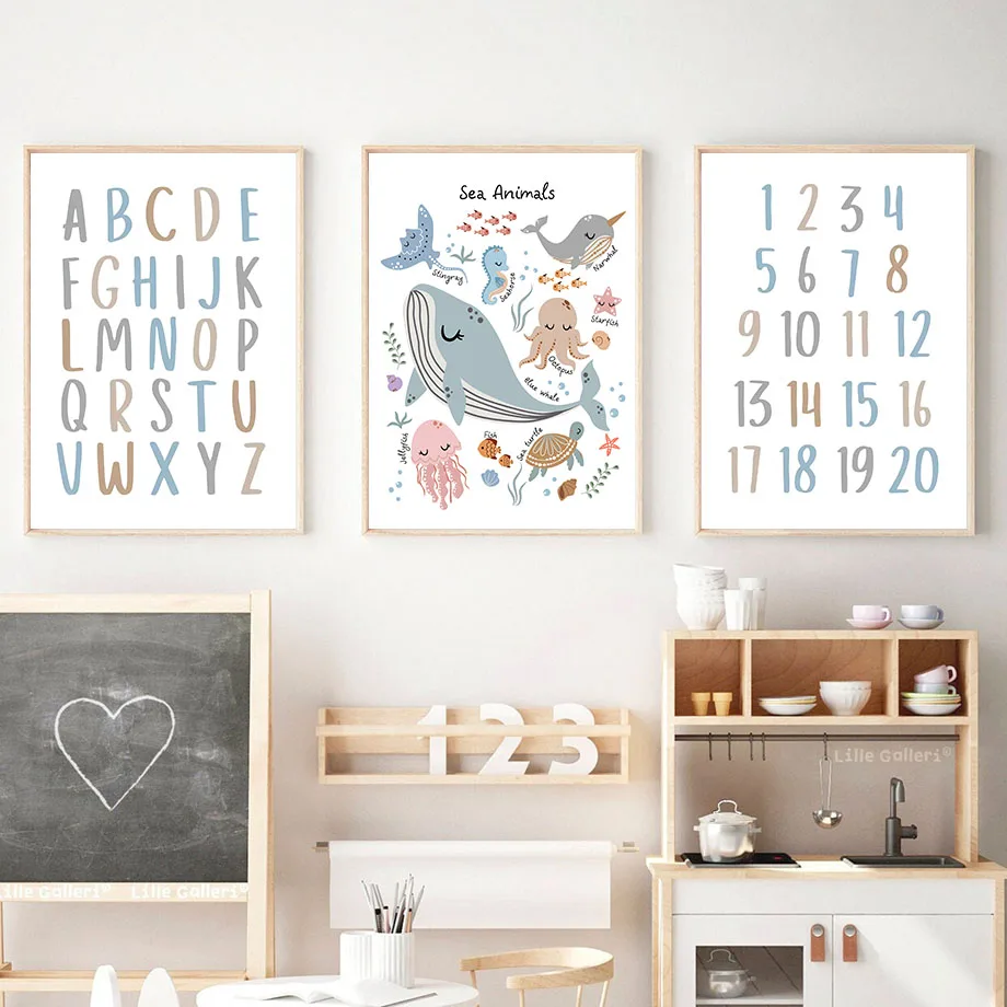 Tableau mural sans cadre sur t - Baby Nursery Ocean avis et prix