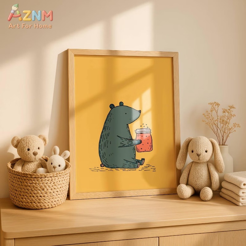 AZNM Tableau mural en toile Ou - Baby Nursery Yellow avis et prix