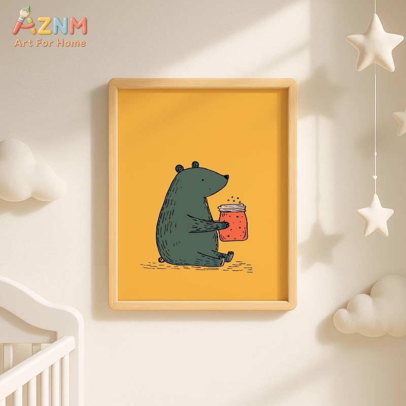 AZNM Tableau mural en toile Ou - Baby Nursery Yellow avis et prix