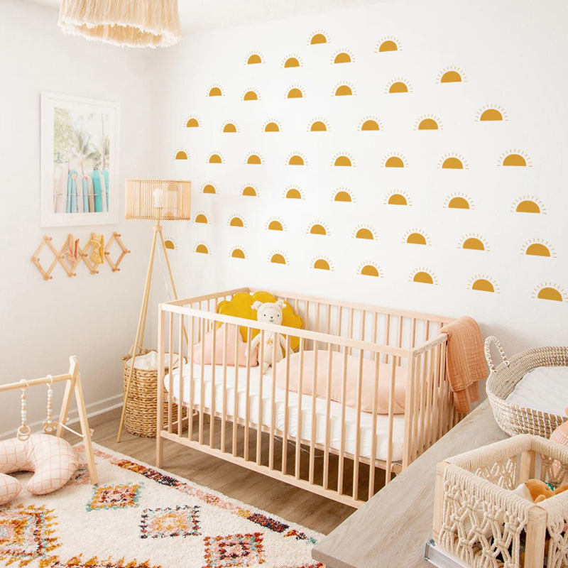 Boho jaune Orange demi soleil  - Baby Nursery Yellow avis et prix