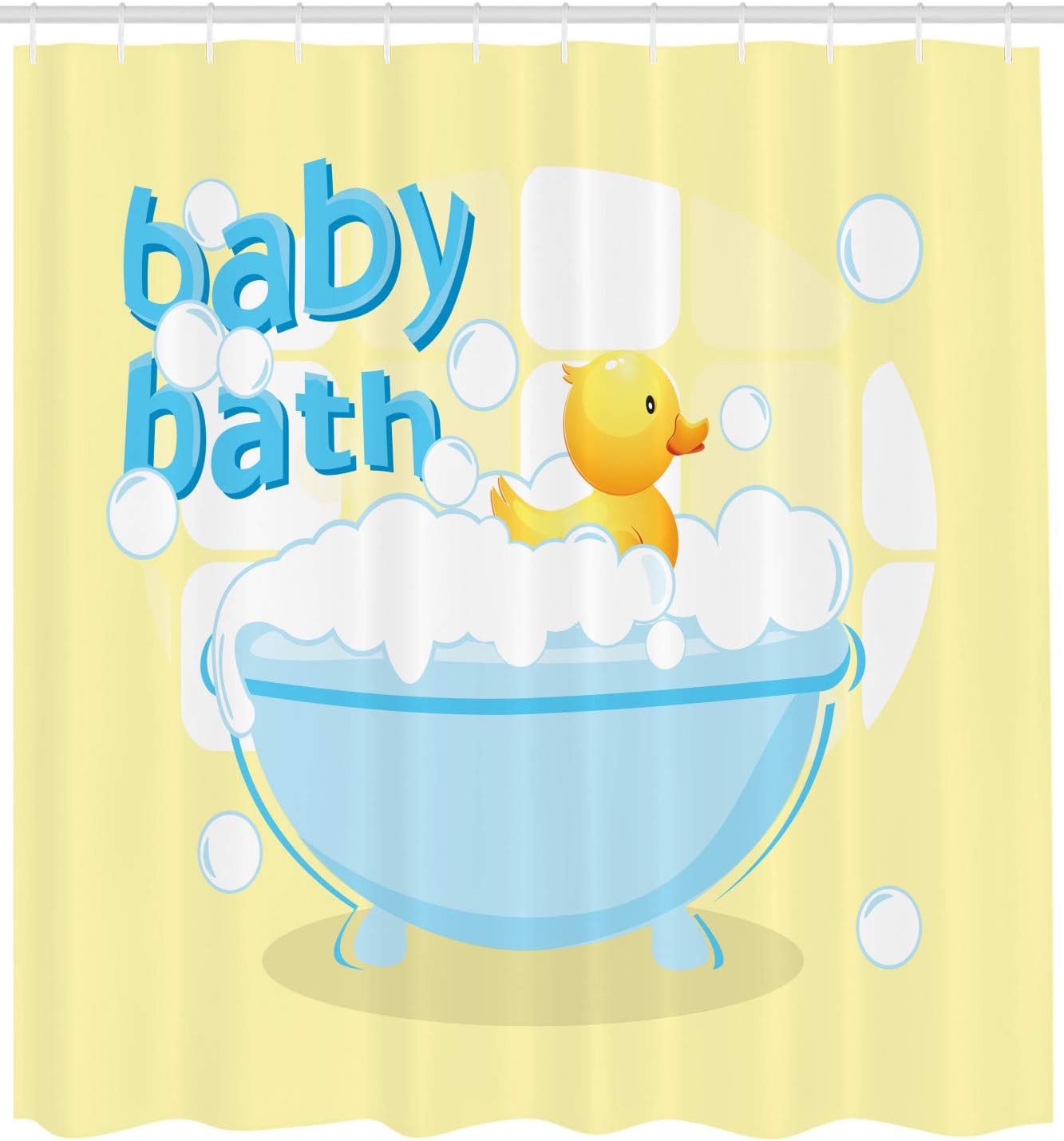 Rideau de douche jaune pour bé - Baby Nursery Yellow avis et prix