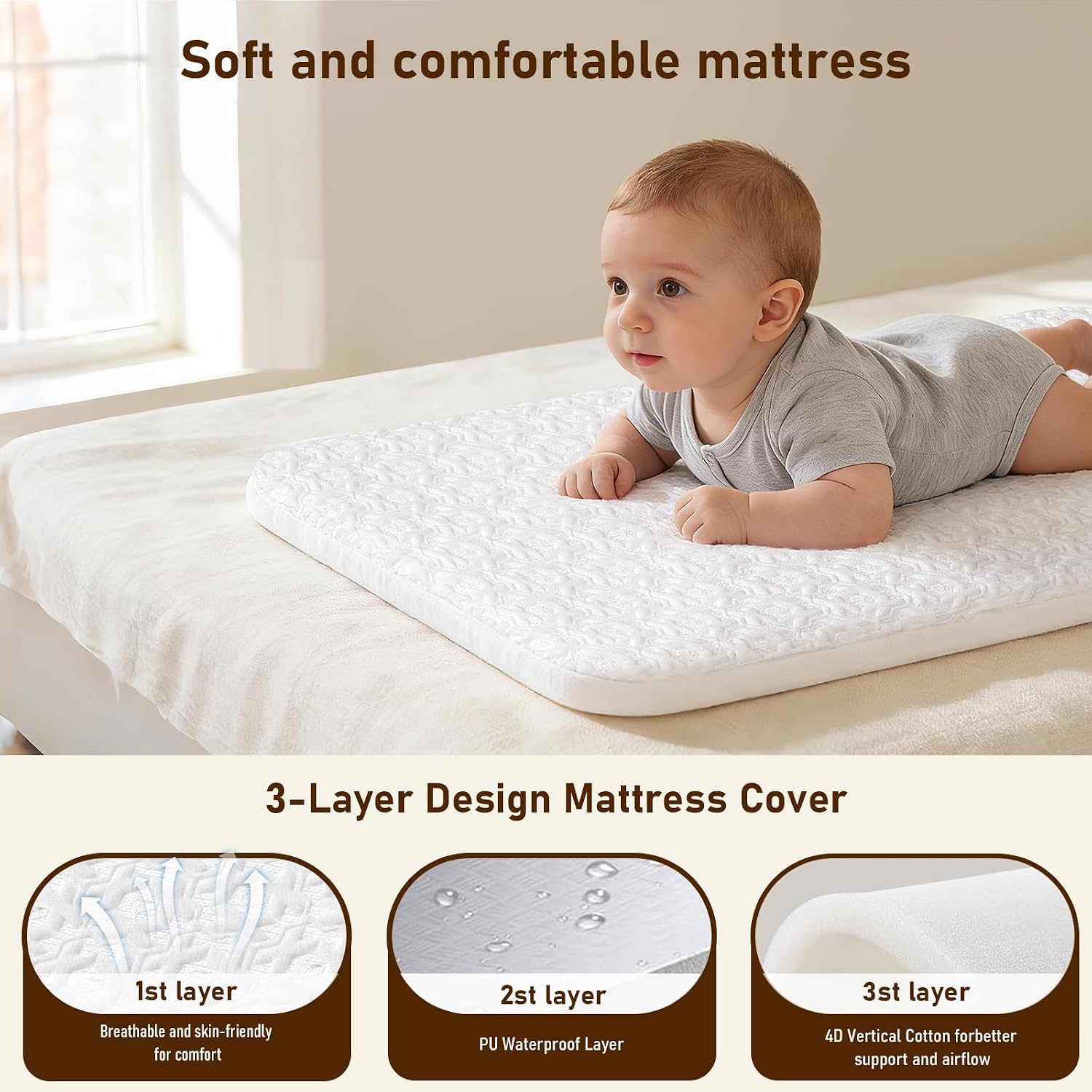 Lit bébé 3 en 1, berceau de ch - Bassinet Bedside Sleeper avis et prix