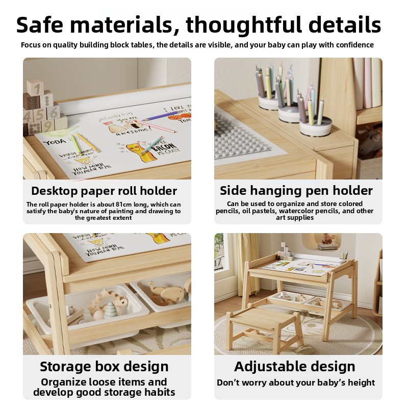 Tables et chaises en bois mass - Baby Nursery Table avis et prix