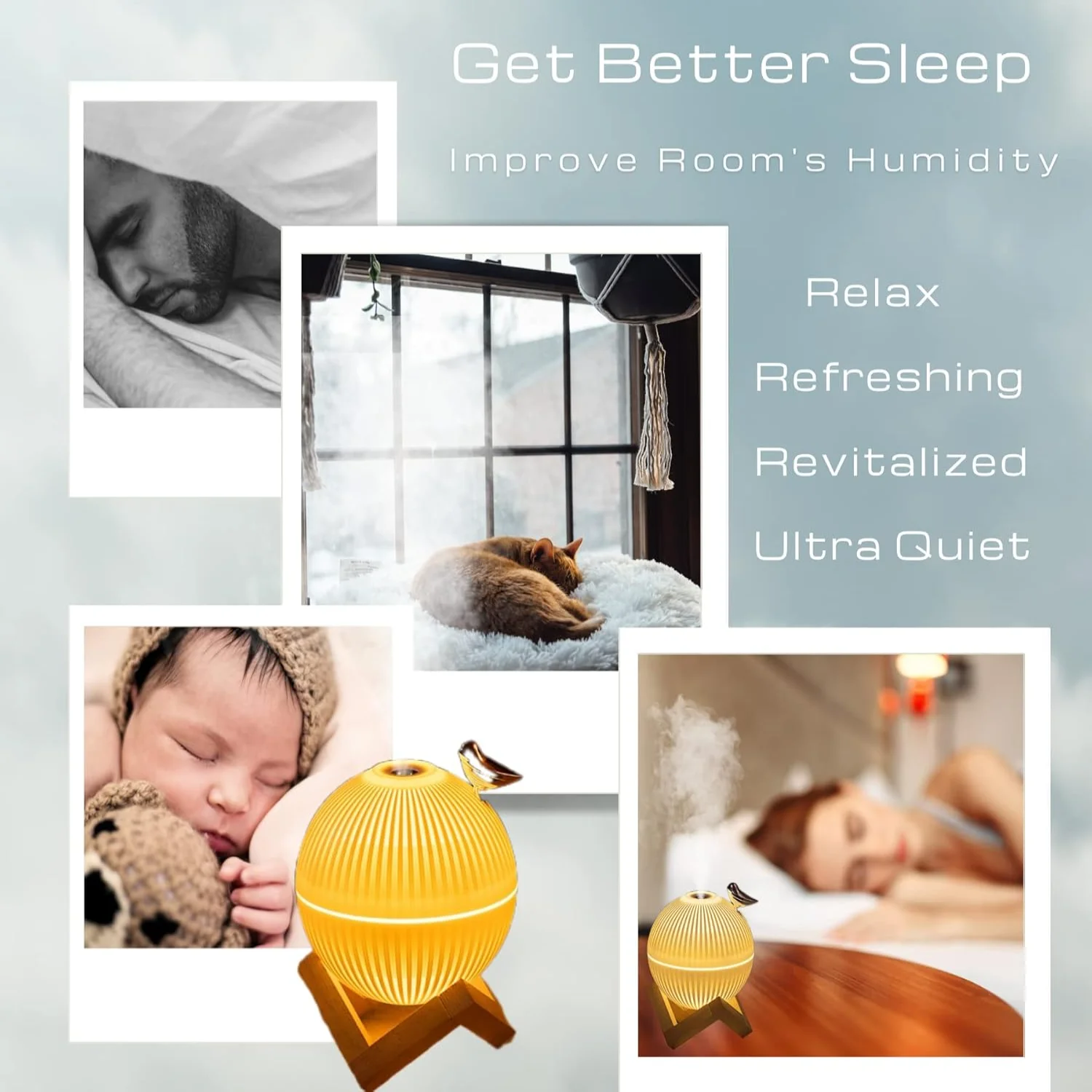 Mini humidificateur à brume fr - Baby Nursery Yellow avis et prix