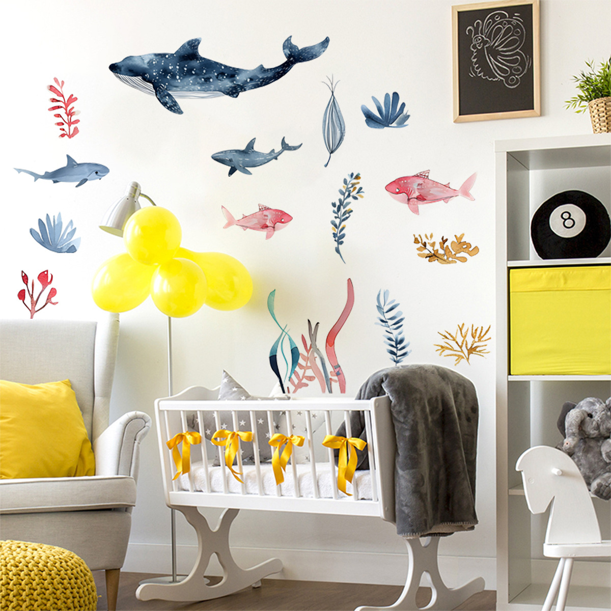 Stickers muraux animaux sous-m - Baby Nursery Ocean avis et prix