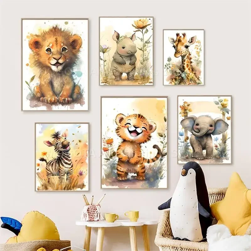 Tableau mural en toile pour ch - Animals Baby Nursery avis et prix