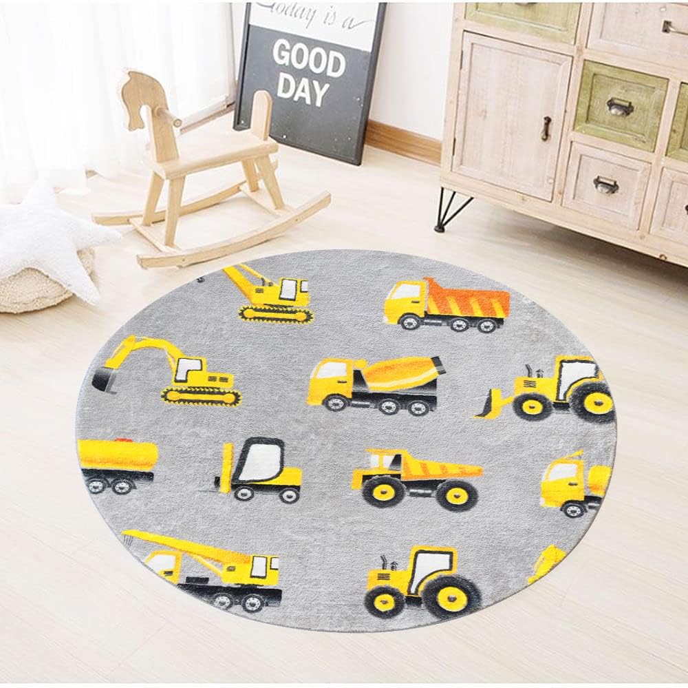 Tapis rond gris pour bébé, mot - Baby Nursery Yellow avis et prix