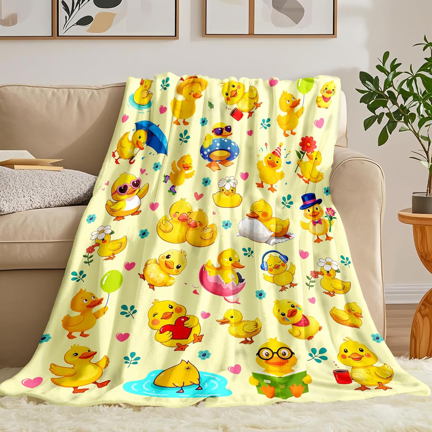 Couverture à imprimé animal mo - Baby Nursery Yellow avis et prix