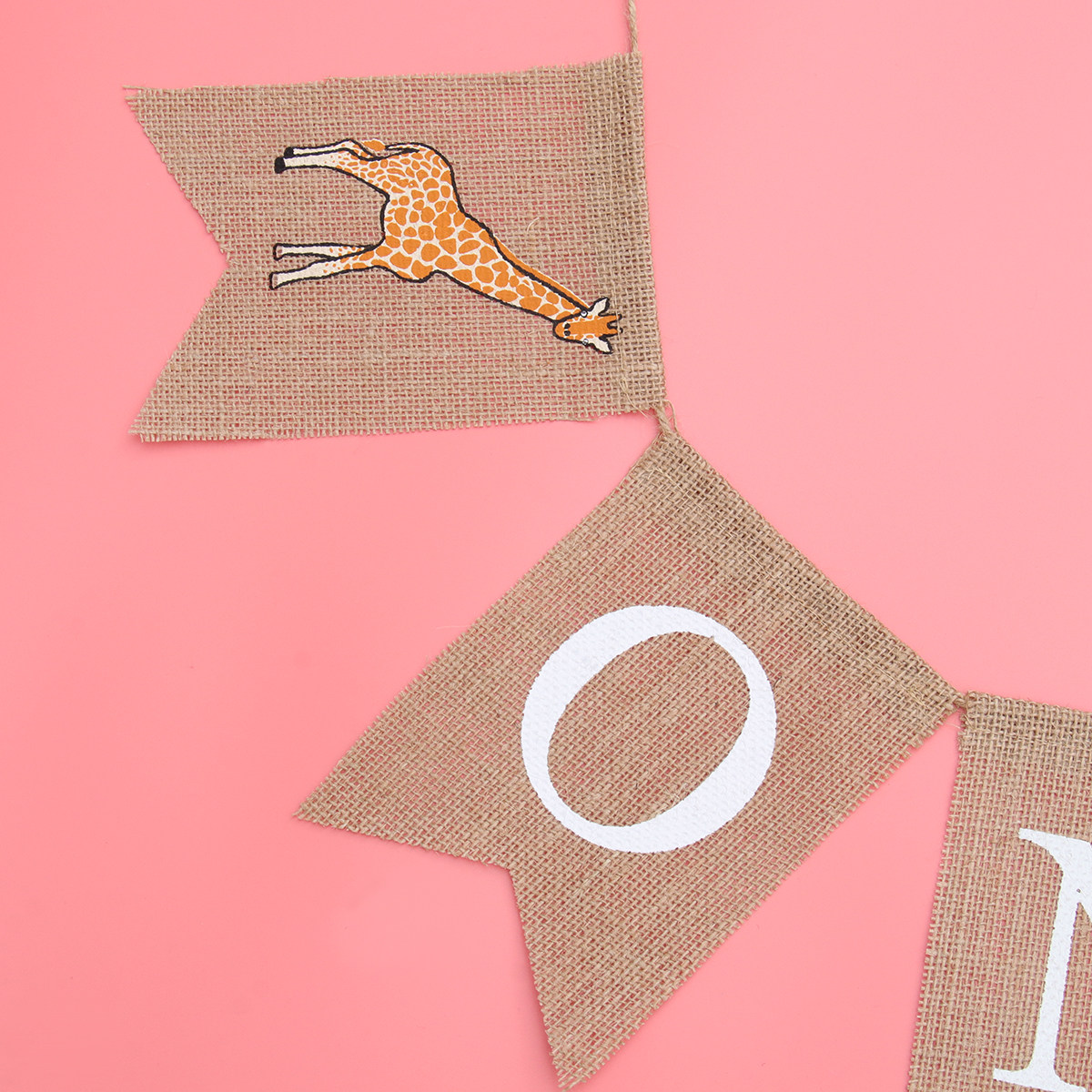 Guirlande en toile de jute à m - Baby Nursery Bunting avis et prix