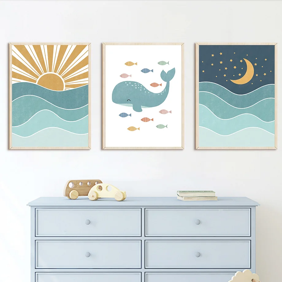 1 pièce, tableau mural sans ca - Baby Nursery Ocean avis et prix