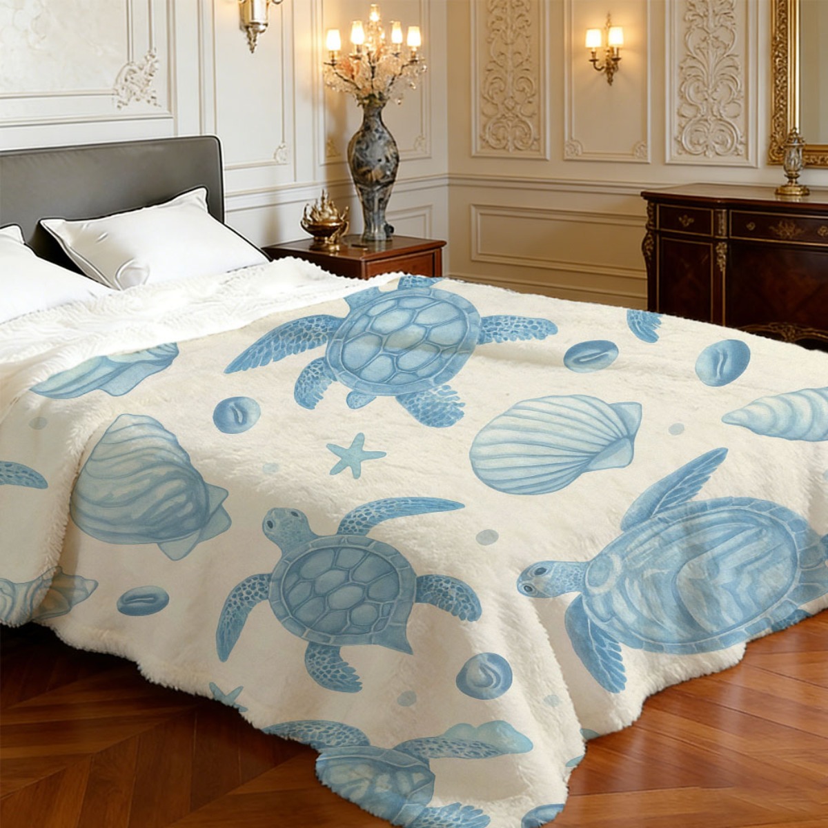 Couverture de plage tortue thè - Baby Nursery Ocean avis et prix