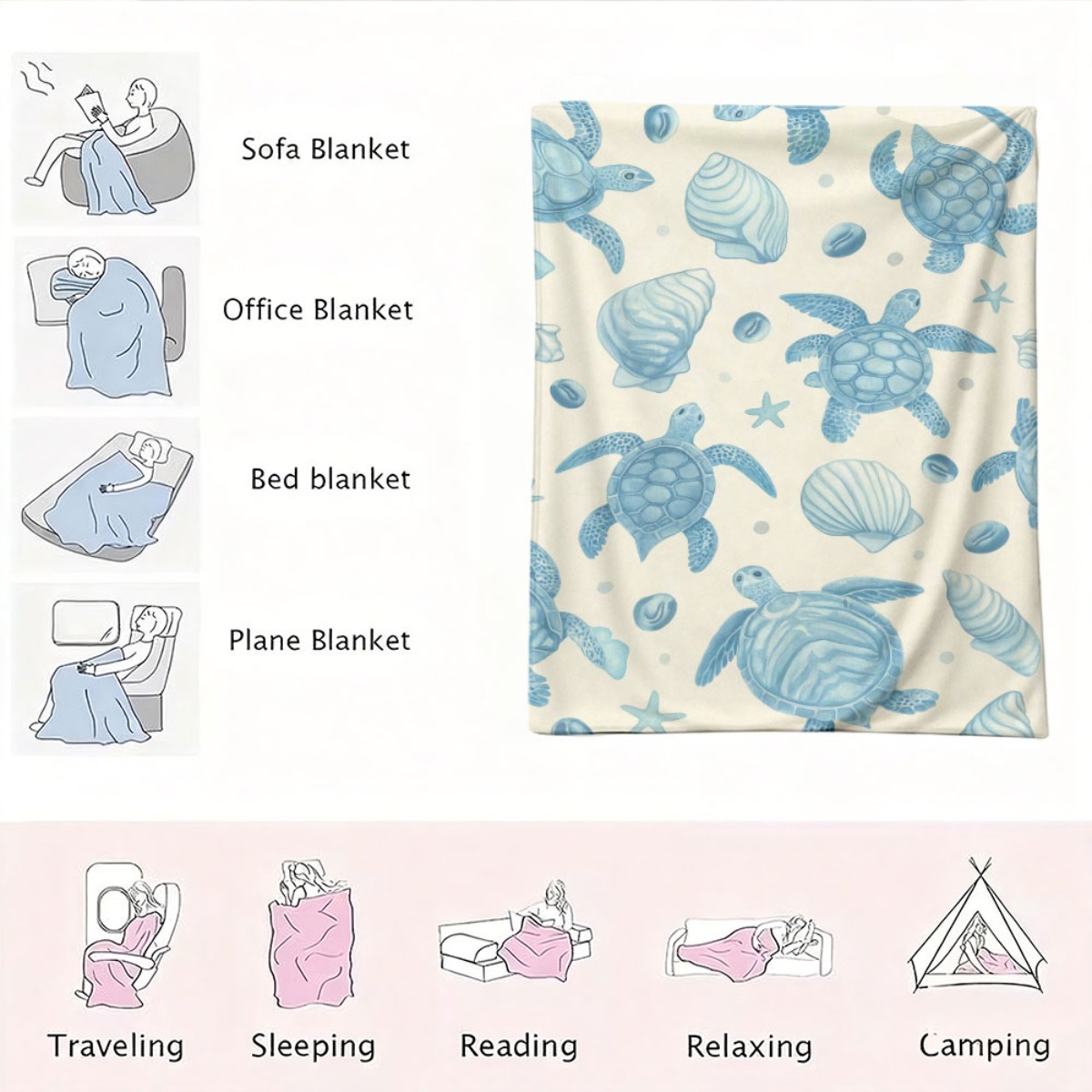Couverture de plage tortue thè - Baby Nursery Ocean avis et prix