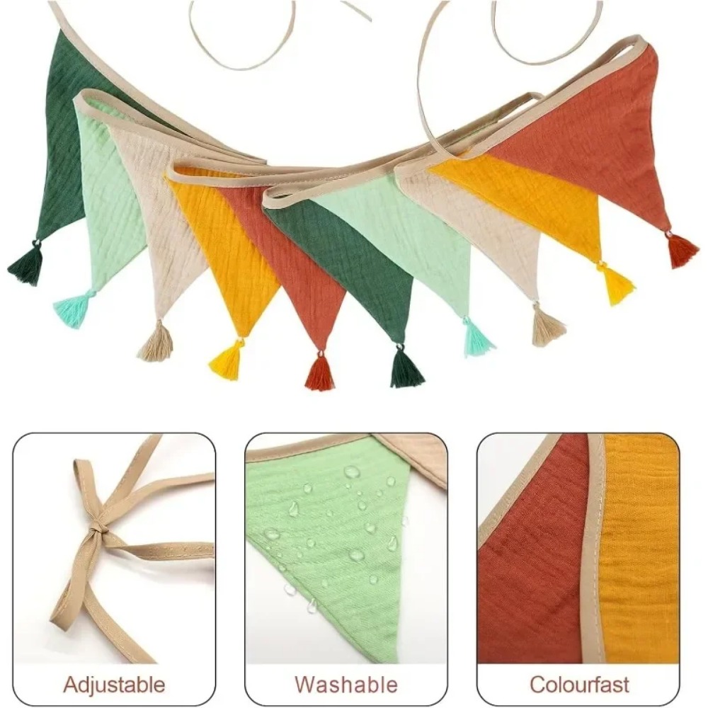 10 bannières en tissu multicol - Baby Nursery Bunting avis et prix