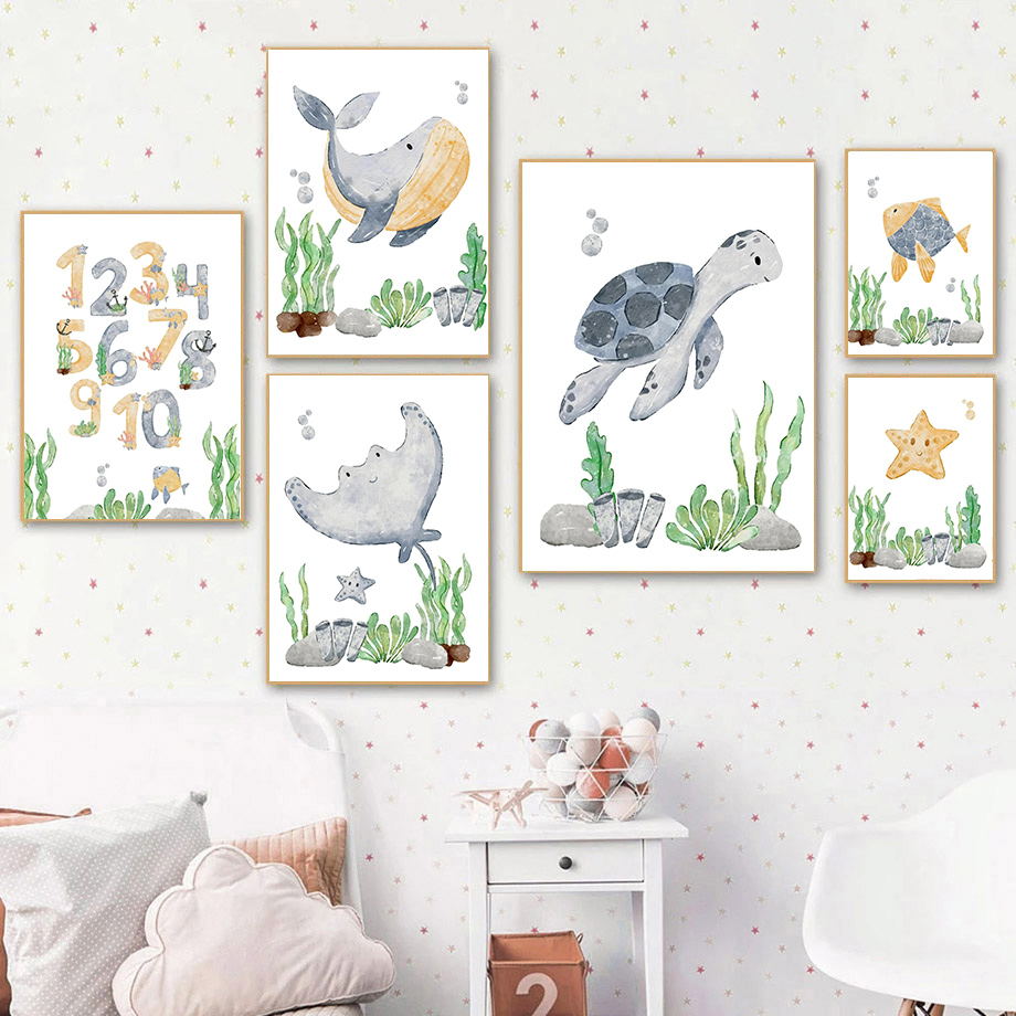 Tableau mural en toile imprimé - Baby Nursery Ocean avis et prix