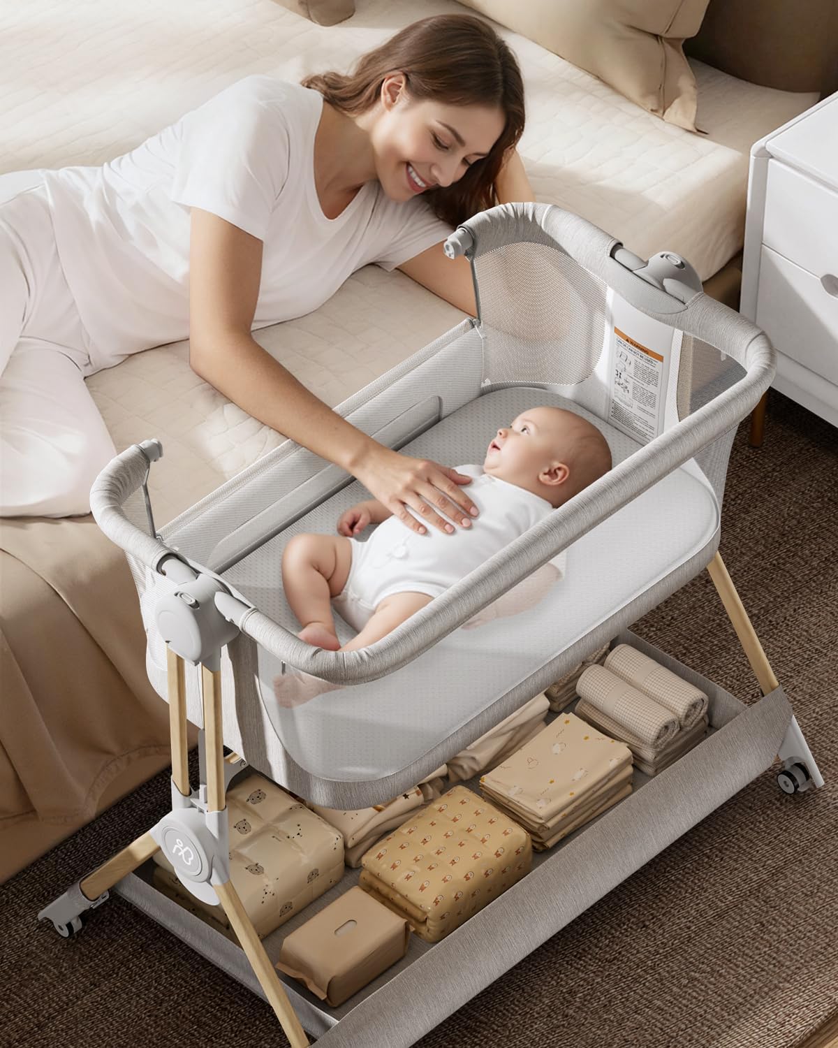 Lit d'appoint 3 en 1 pliable e - Bassinet Bedside Sleeper avis et prix