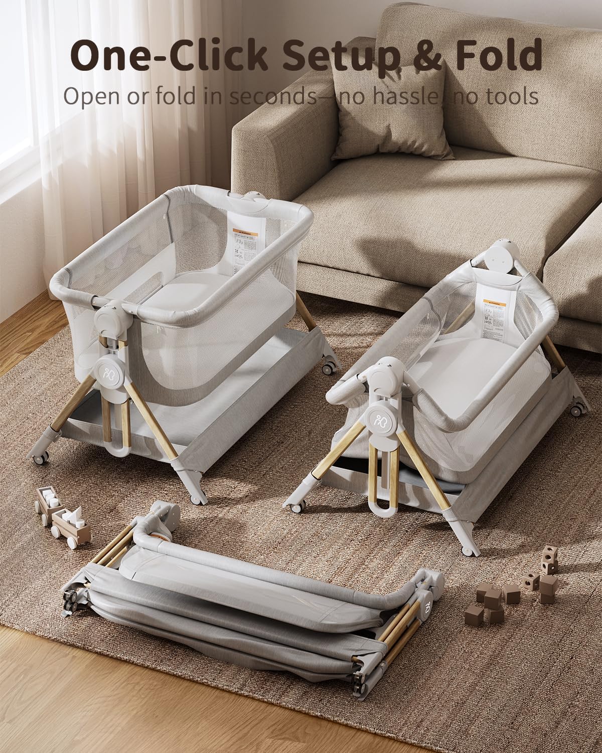 Lit d'appoint 3 en 1 pliable e - Bassinet Bedside Sleeper avis et prix