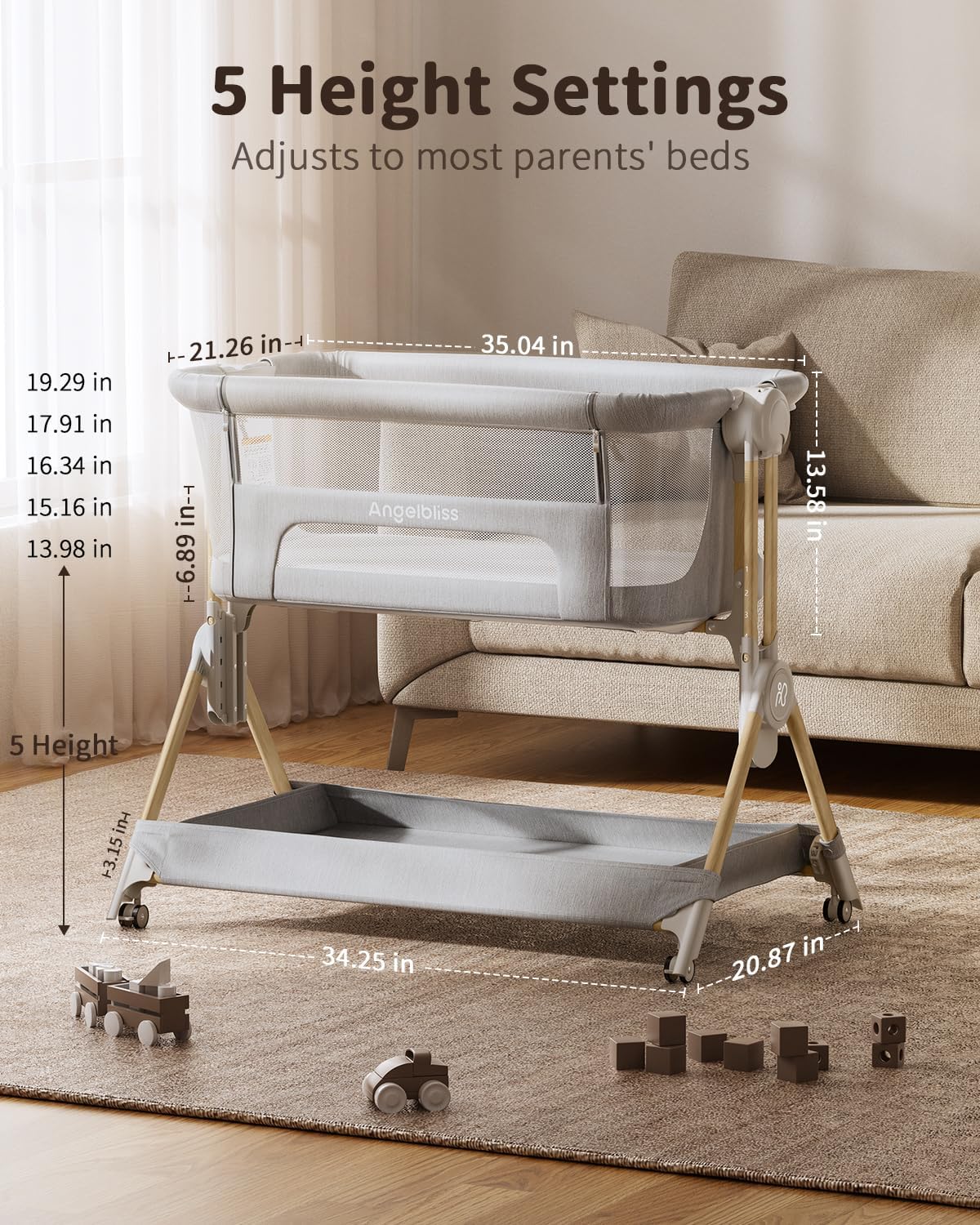 Lit d'appoint 3 en 1 pliable e - Bassinet Bedside Sleeper avis et prix